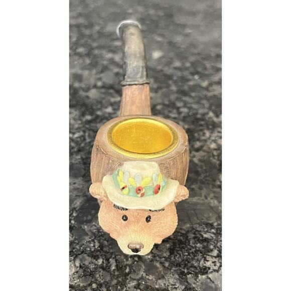 (1) Pair Enesco Moose Creek Crossing Pipe Candlestick Holders 1995 #170712 - Picture 7 of 12